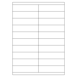 108X25mm (410-3610)<br>HOJA X 20 ROTULOS</br>