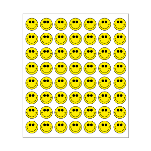 CARITAS FELICES AMARILLO 13mm<br>392 Rótulos x Sobre</br>