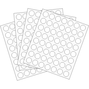 CIRCULO BLANCO 13mm<br>672 Rótulos x Sobre</br>