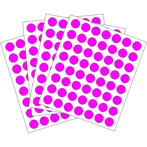 CIRCULO FUCSIA 13mm <br>392 Rótulos x Sobre</br>