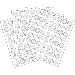 CIRCULO PLATA 13mm<br>392 Rótulos x Sobre</br>