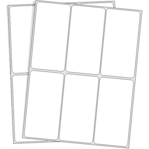 RÓTULOS ADHESIVOS 69X35mm<br>72 Rótulos x Sobre</br>