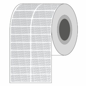 ETIQUETA SEGURIDAD 46X17mm<br>VOID PLATA MATE</br>