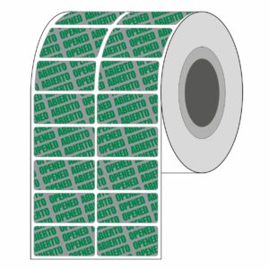 ETIQUETA SEGURIDAD 51X25mm<br>VOID ADHESIVO VERDE</br>