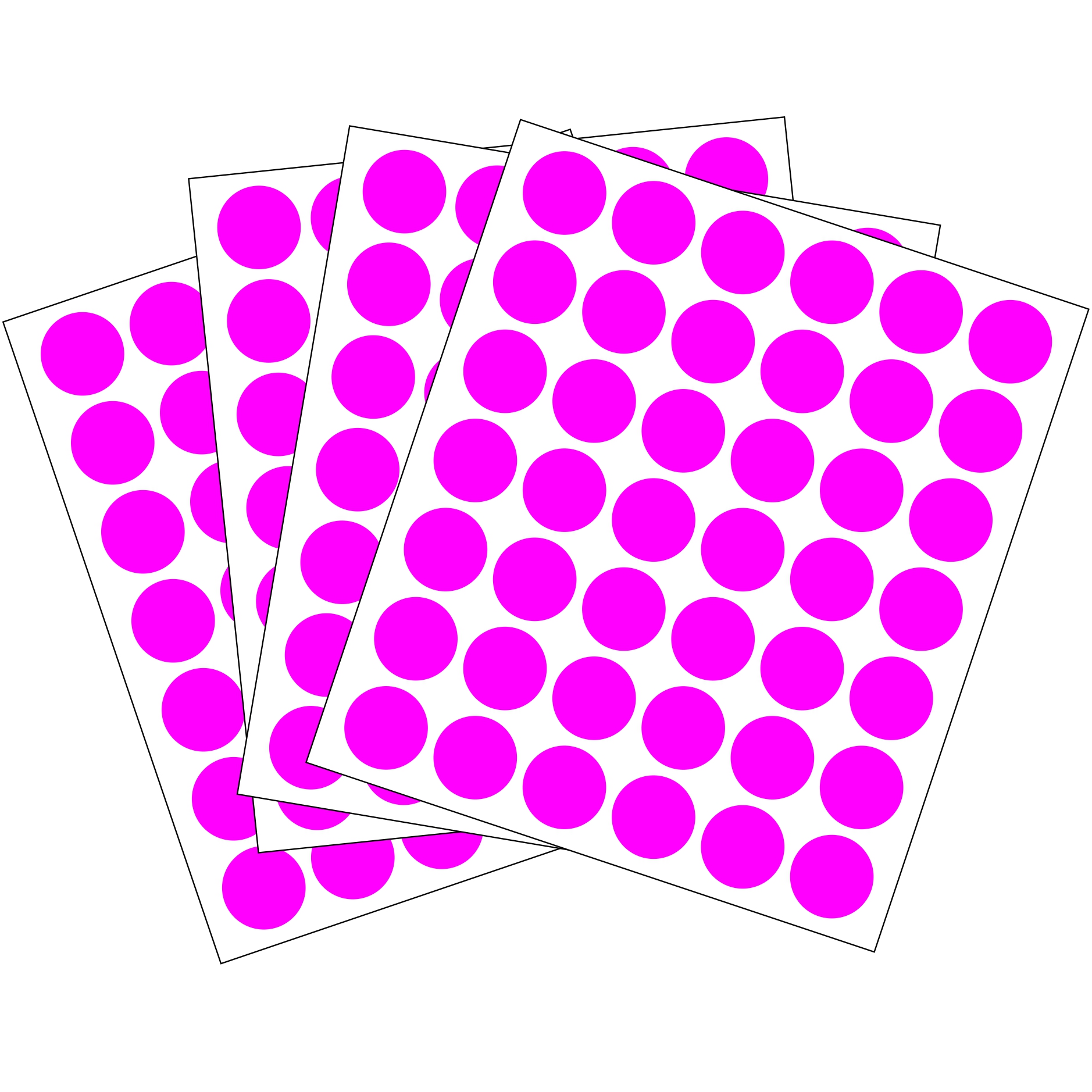 CIRCULO FUCSIA 16mm <br>294 Rótulos x Sobre</br>