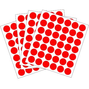 CIRCULO ROJO 16mm <br>462 Rótulos x Sobre</br>